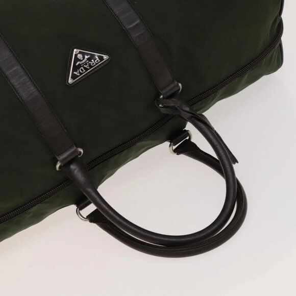 PRADA Boston Bag Nylon Khaki Auth bs24276 - Picture 7 of 15